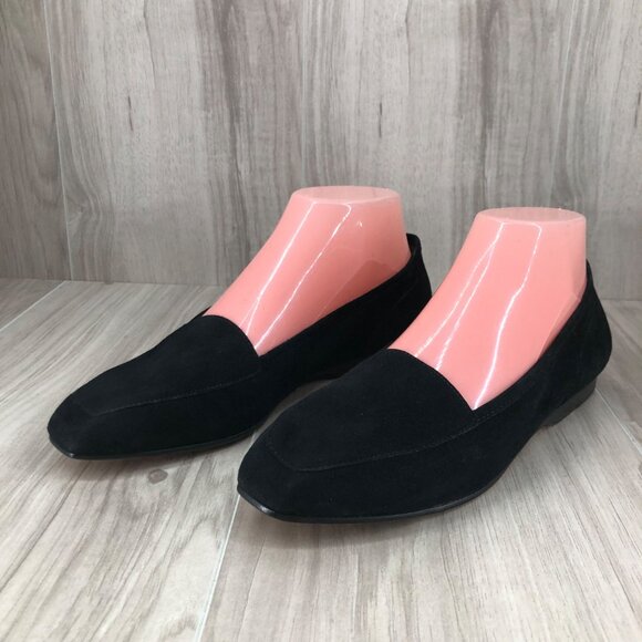 Enzo Angiolini Loafers Womens 8M Black Suede Slip On Shoes - Picture 3 of 11